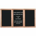 Aarco RBB3648 36in x 48in Reversible Free Standing Natural Cork Board with Solid Oak Wood Frame 116RBB3648